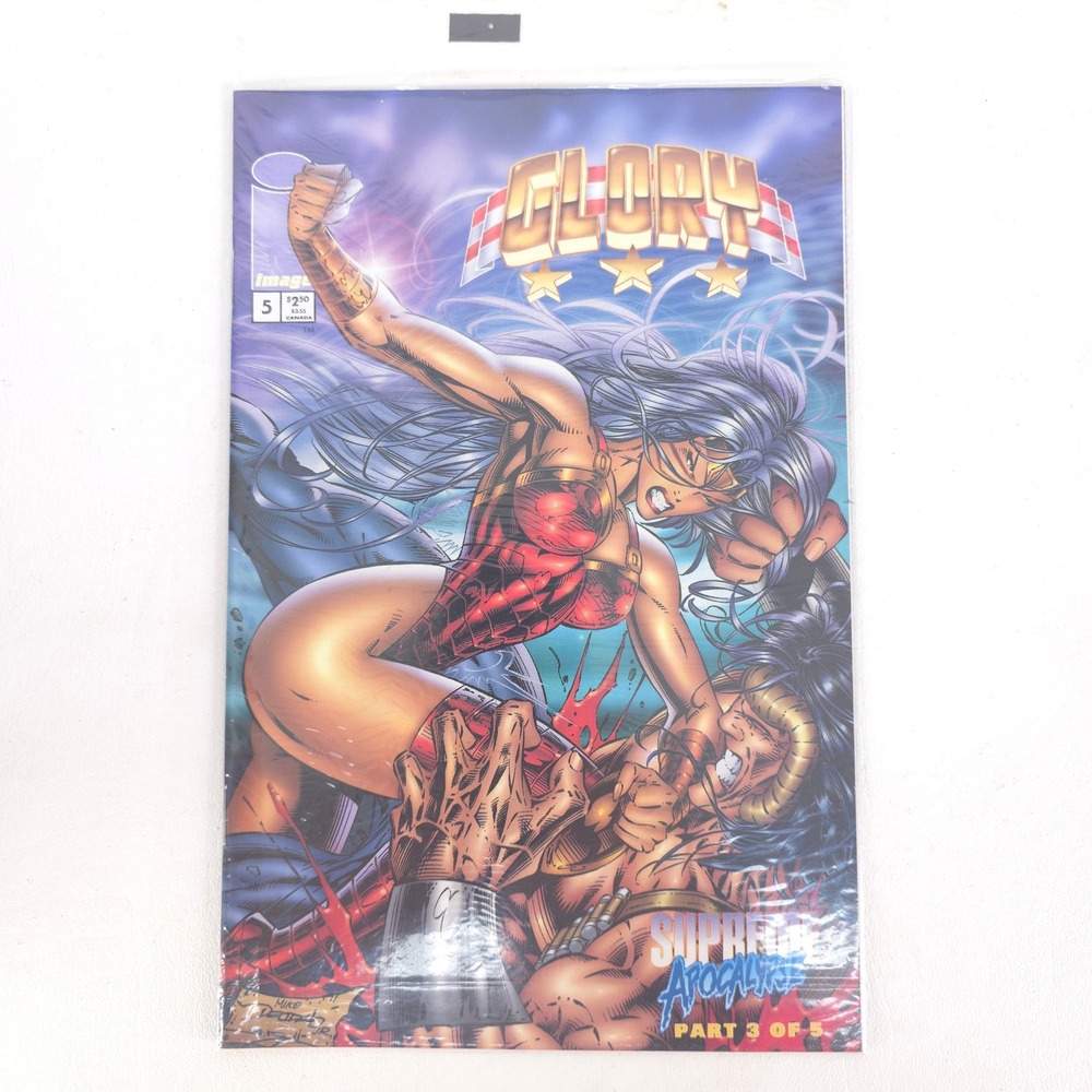 Glory Issue 5 1995 Image Comics Supreme Apocalypse Pt 3 Liefeld w/ Insert Card